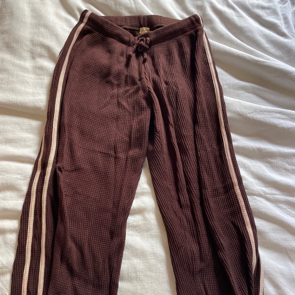 The Thermal Crop Stripe Pant by Donni